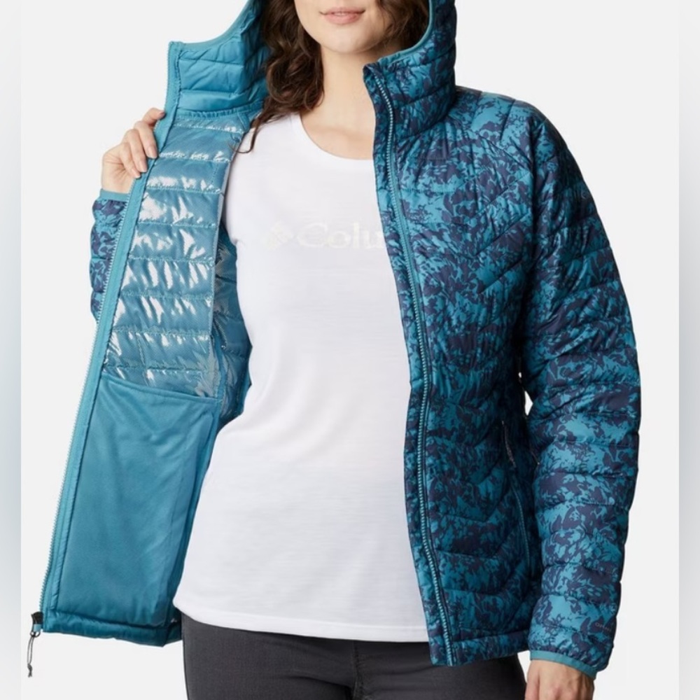 Columbia Powder Lite Lightweight Hooded Jacket Women's Size XL